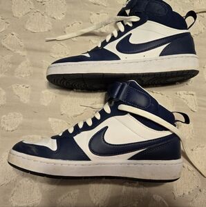 Nike Navy and White High-Top Sneakers